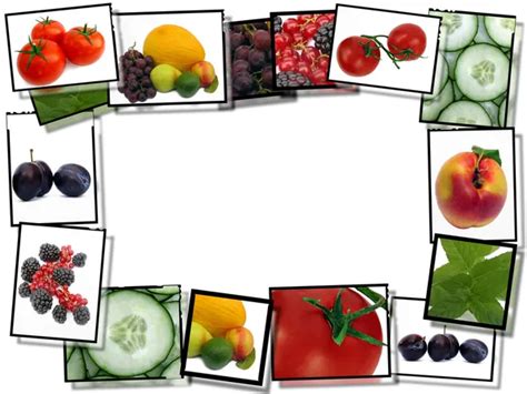 Fruits And Vegetables Frame Im Genes Vectoriales De Stock Alamy Foto