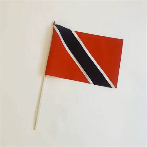 Tinidad Tobago flag på pind | Polyesterflag 30 X 45cm