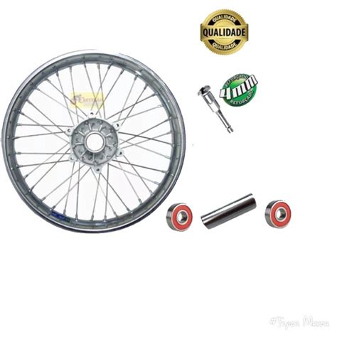 Roda Montada Traseira Yamaha Xtz Lander Tenere 250 Raios 4mm Cromado