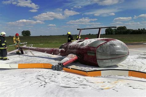 Ułęż Rozbił śmigłowiec i zdarł sobie łokieć Pilot spod Ryk miał dużo