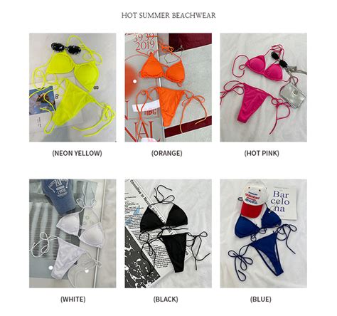 楽天市場全 色ビキニセット ネオンイエロー オレンジ ホットピンク ホワイト ブラック ブルーtanning bikini zon シナモンガール セクシー