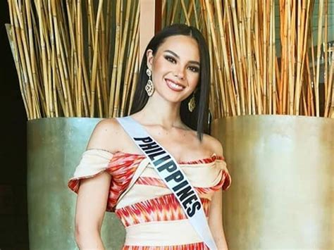 Catriona Gray wears T'nalak fabric during Miss Universe media interview ...