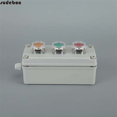 Holes Waterproof Plastic Enclosure Control Switches Push Button Box