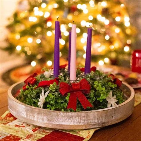 DIY Advent Wreath with Candles - Peanut Blossom