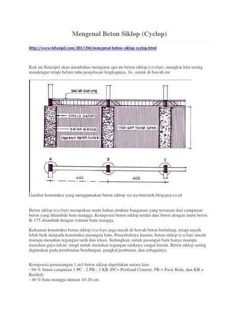 Mengenal Beton Siklop Cyclop Pdf