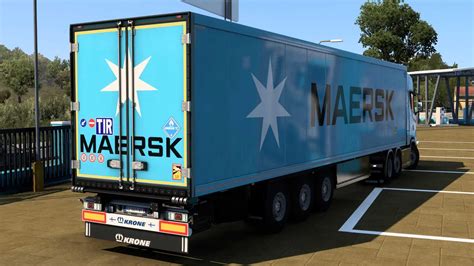 SKIN MAERSK KRONE COOL LINER 2 0 1 40 1 48 ETS2 ETS2 Mody ATS Mod