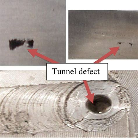 Cross Section Of The Processed Specimen Showing A Tunnel Defect