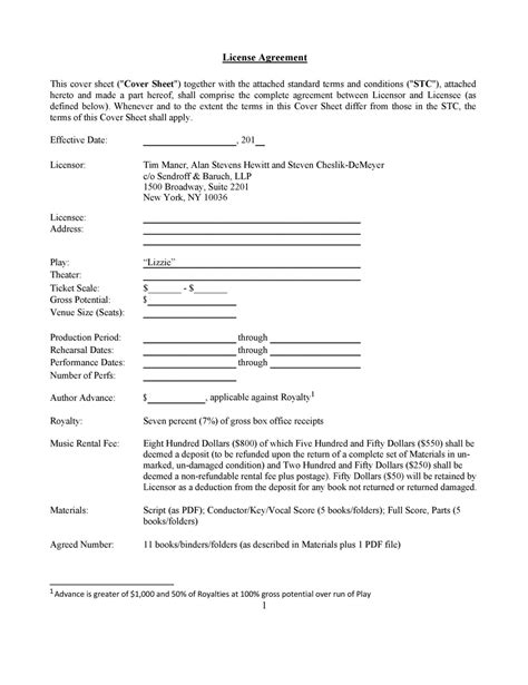 Printable 50 Professional License Agreement Templates ᐅ Templatelab Ip ...