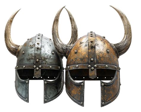 Pair Of Viking Helmets With Horns 46336146 PNG