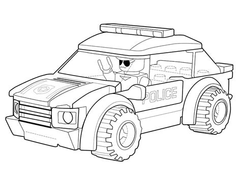 Lego Polizeiauto Ausmalbilder Kostenlos Herunterladen Ausdrucken Oder