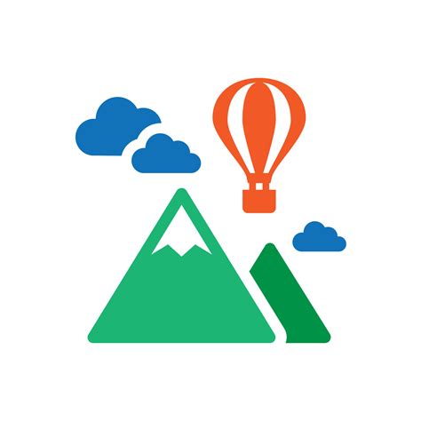 Holiday Icon Illustration Hot Air Balloon Road Trip Travel Vector Art At Vecteezy