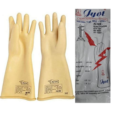 Plain Rubber Jyot Electric Hand Gloves For Electrical Protection