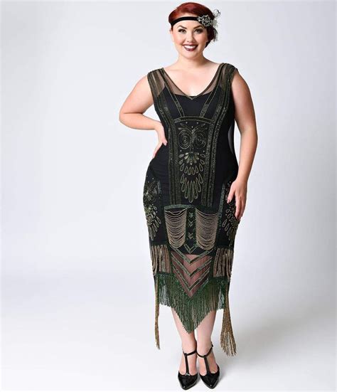 1920s Plus Size Flapper Dresses Gatsby Dresses Flapper Costumes