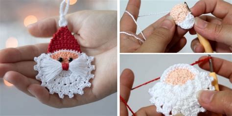 Crochet Santa Ornament