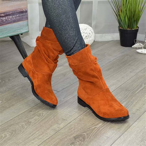 Ботинки рыжие женские замшевые демисезонные свободного одевания. 37 ...
