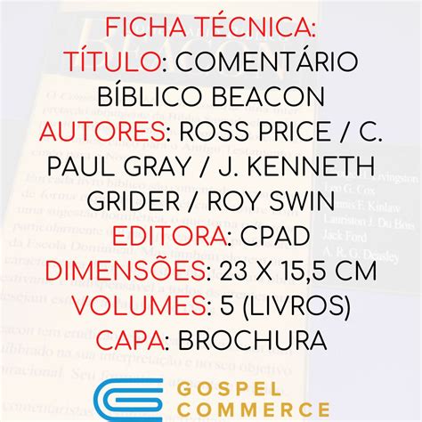 Comentário Bíblico Beacon 5 Volumes Novo Testamento Brochura CPAD