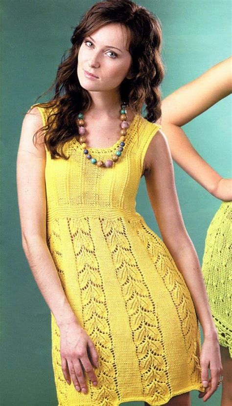 Free Knitting Patterns Dress With Leaf Pattern