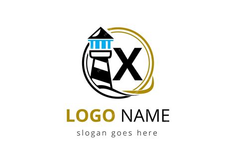 Premium Vector Letter X Lighthouse Logo Design Vector Template Modern
