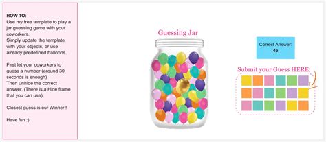 Guessing Jar Game Template Miroverse