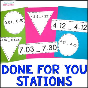 Ordering Decimals Comparing Decimals Math Center Activities Bundle