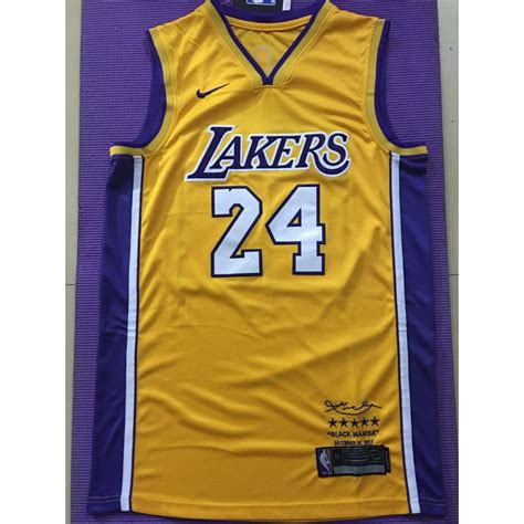 2021 New Men Los Angeles Lakers 24 Kobe Bryant Embroidery Basketball