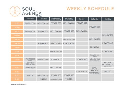 Schedule Soul Agenda