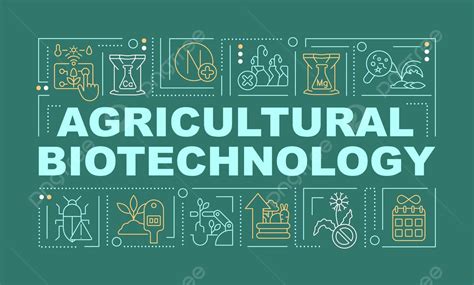 Agricultural Biotechnology Word Concepts Dark Green Banner Creative Letter Art Vector Creative