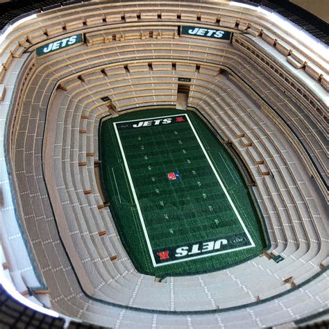 New York Jets Led Lighted Table — 3d Wood Maps Bella Maps