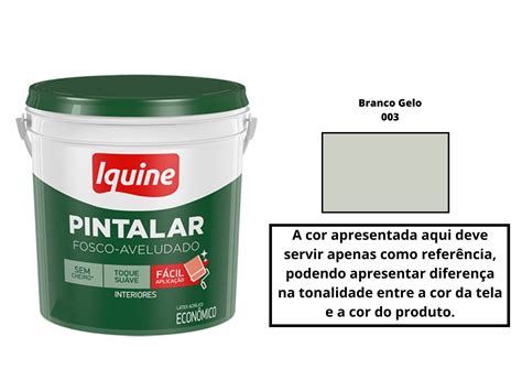 Tinta Pintalar Acr Fa Branco Gelo Iquine L Casa Card O