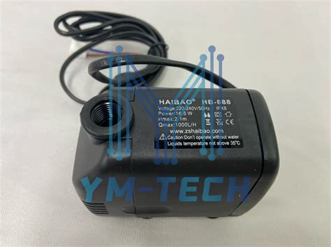 1PCS NEW FOR HAIBAO HB-888 Water Pump For Spray Fan 16.5W 1.8M #YH#F | eBay