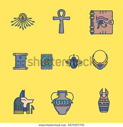 Ancient Egypt Backgroundegyptian Hieroglyph Symbolancient Culture Stock Vector Royalty Free