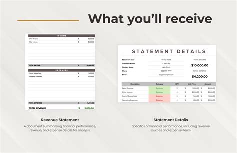 Revenue Statement Template in Excel - Download | Template.net