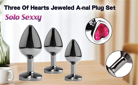 Pcs Set Luxury Metal Butt Toys Heart Shaped Anal Trainer Jewel Butt