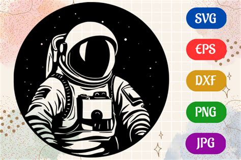 Astronaut Silhouette Svg Eps Dxf Graphic By Creative Oasis · Creative