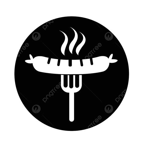 Sausage Grilled With Fork Icon Icon Salami Vector Png