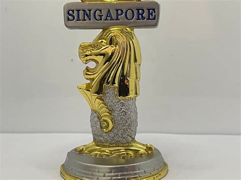 Singapore Souvenir Merlion Bottle Opener Dragon Gold Silver Ebay