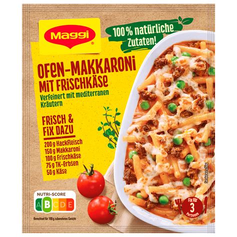 Maggi Fix F R Ofen Makkaroni Mit Frischk Se G Bei Rewe Online