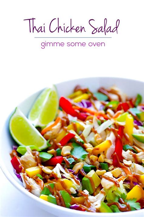 Rainbow Thai Chicken Salad Gimme Some Oven Recipe Delicious