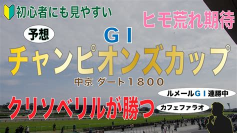【チャンピオンズカップ 2020 予想】クリソベリルの死角を探すより2，3着に来そうな馬を今回は探してみました Youtube