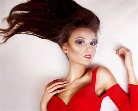 Elegant Brunette Woman Posing Stock Photo NeonShot 42721259