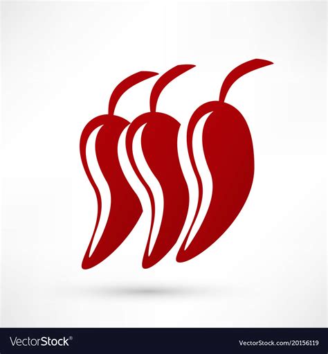 Icon Of Red Hot Chili Pepper Royalty Free Vector Image