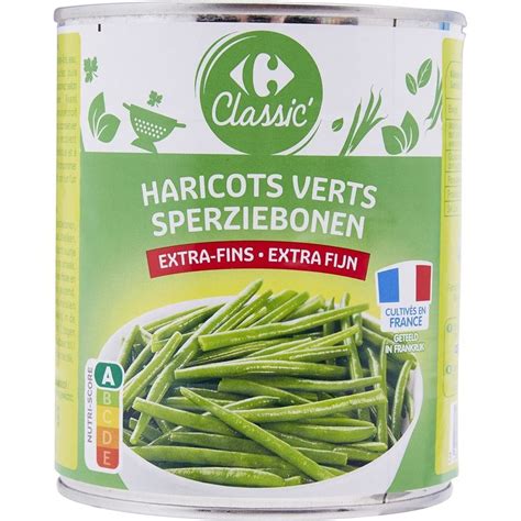 Haricots Verts Extra Fins Carrefour Classic La Boite De G Net