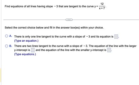 Solved Find Equations Of All Lines Having Slope −3 That Are