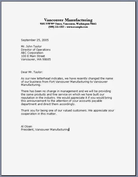 formal business letter format ~ Business Letter Format