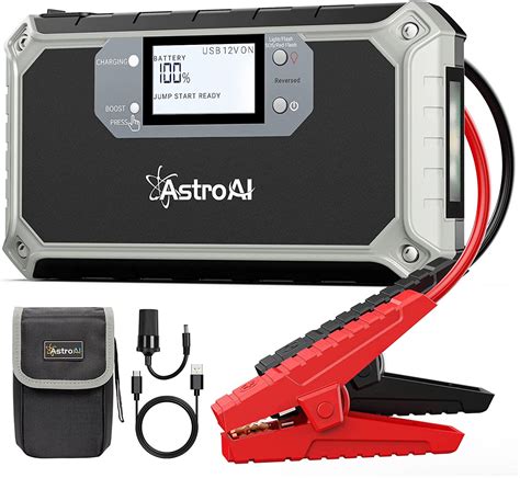 AstroAI Car Jump Starter With 2000A 12V Battery 18000mAh Quick Charge