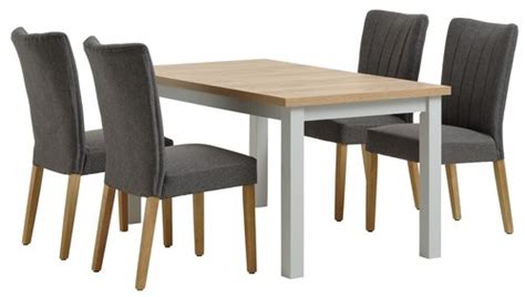 MARKSKEL L150 193 Table L Grey 4 NORDRUP Chairs Grey JYSK