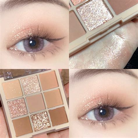 Yickyue Colors Nude Shimmer Eyeshadow Pallete Waterproof Glitter Matte Eyeshadow Long Lasting