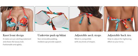 RELLECIGA Women S Push Up Bikini Top Knot Front Underwire Bathing Suit Amazon Ca Clothing