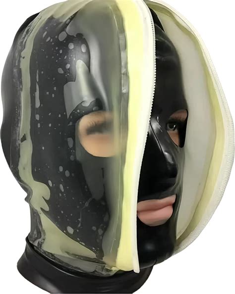 Drmanila Latex Hood Rubber Fetish Cosplay Black