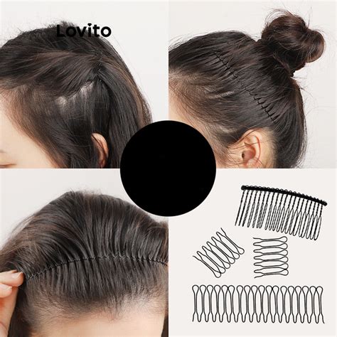 Lovito Presilhas de Cabelo Práticas Invisíveis Básicas para Mulheres